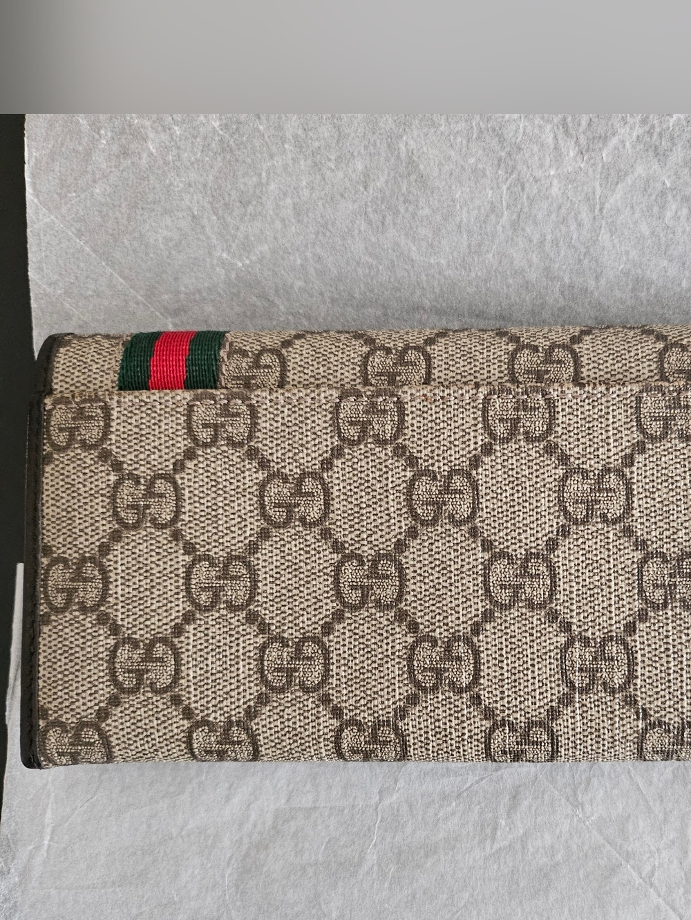 Gucci GG Supreme Web Stripe Long Wallet - Picture 2 of 9
